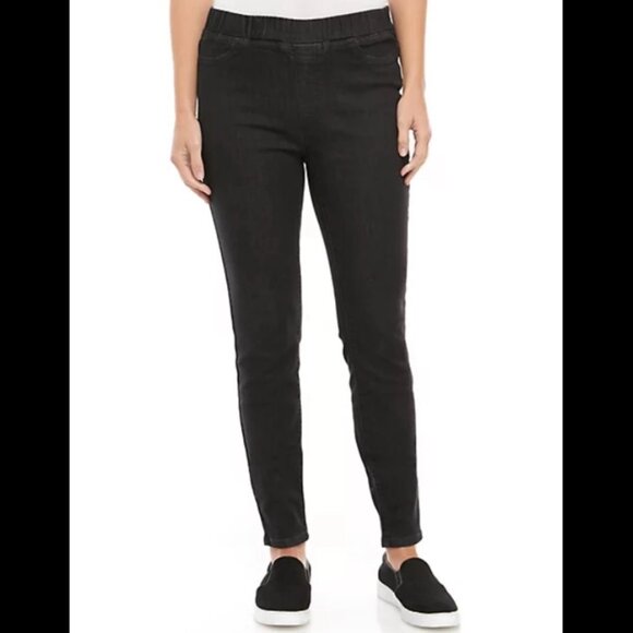 EUC Women's EILEEN FISHER Petite Organic Cotton Denim Black Jegging | Size PL - Picture 1 of 8